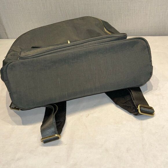 Baggallini Brussels Laptop Backpack Bag Purse Gray Gold Hardware main image 4